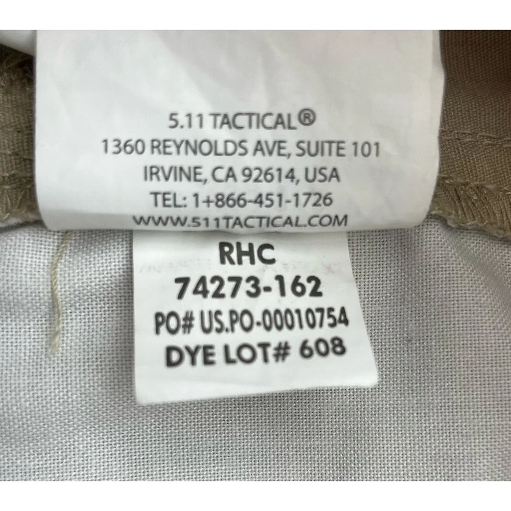 5.11 Tactical Taclite Pro Cargo Pants Mens 40x30.5 (Tag 40x32) Ripstop Khaki
